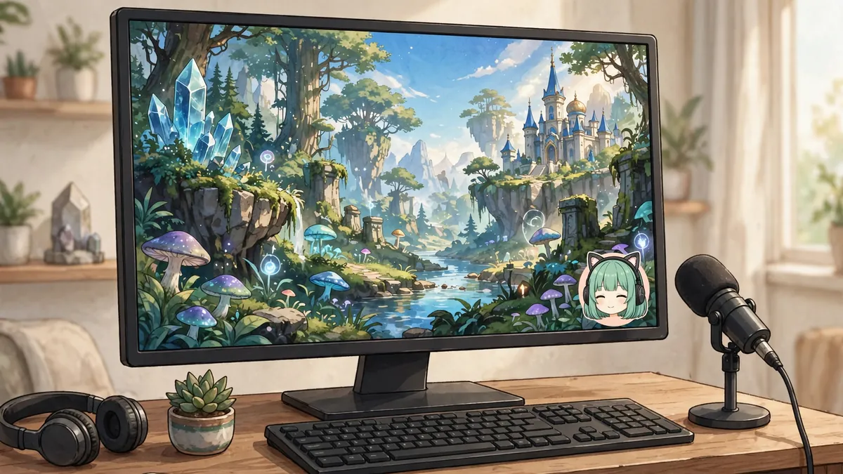 A PNGTuber avatar in the corner of a stream layout