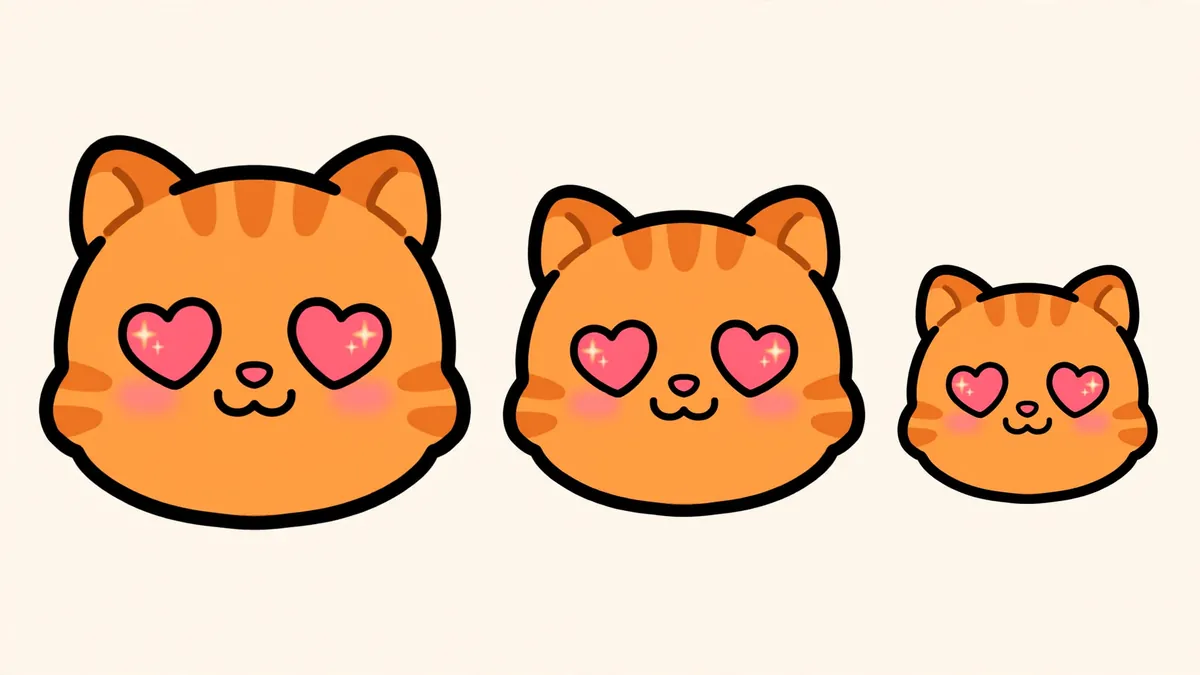 One emote shown at large, medium and small sizes