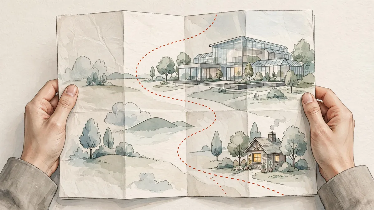 Choosing between two video tools on a map