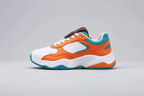The input: a chocolate sneaker melting, a GIF of 1.2 MB