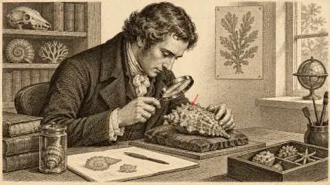 The Engraving look: a scholar at his desk, in ink