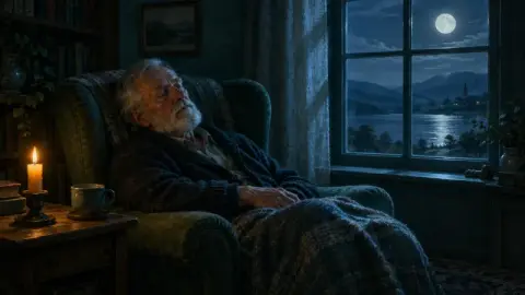 Soft candlelit paintings and a calm pace. For long sleep videos.