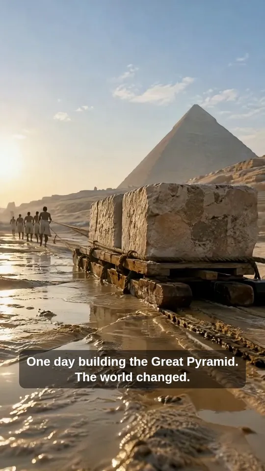 One day building the Great Pyramid of Giza, made with Reel Factory