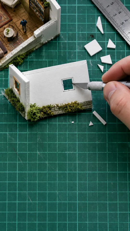 Handmade miniature diorama: a picture of the style