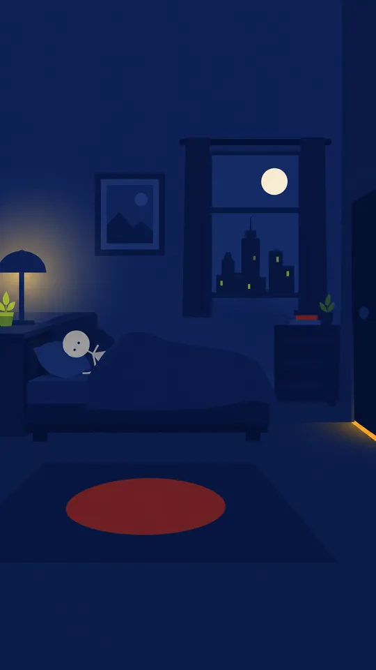 Night stickman story: a picture of the look